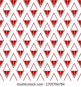 Diamonds, rhombuses, lozenges, tiles seamless pattern. Retro motif. Tribal wallpaper. Geometric image. Ethnic ornate. Folk ornament. Geometrical background. Ethnical textile print. Abstract vector.