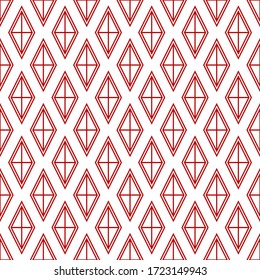 Diamonds, rhombuses, lozenges, tiles seamless pattern. Retro motif. Tribal wallpaper. Geometric image. Ethnic ornate. Folk ornament. Geometrical background. Ethnical textile print. Abstract vector.