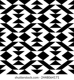 Diamonds, rhombuses, lozenges, tiles, triangles, arrows seamless pattern. Folk ornament. Geometric image. Tribal wallpaper. Ethnic ornate. Retro motif. Geometrical background. Ethnical textile print