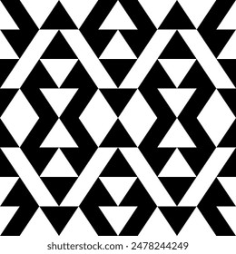 Diamonds, rhombuses, lozenges, tiles, triangles, arrows seamless pattern. Folk ornament. Geometric image. Tribal wallpaper. Ethnic ornate. Geometrical background. Retro motif. Ethnical textile print