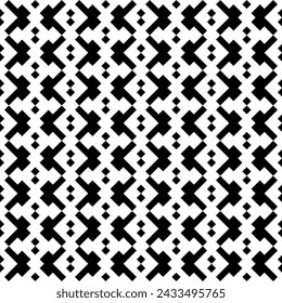 Diamonds, rhombuses, tiles, checks, figures seamless pattern. Geometric image. Folk ornament. Ethnic ornate. Tribal wallpaper. Retro motif. Geometrical background. Ethnical textile print. Abstract.