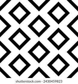 Diamonds, rhombuses, tiles, checks, squares seamless pattern. Ethnic ornate. Folk ornament. Geometric image. Tribal wallpaper. Geometrical background. Retro motif. Ethnical textile print. Vector art