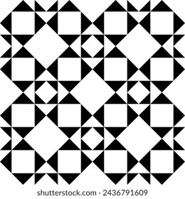 Diamonds, rhombuses, triangles, squares seamless pattern. Folk ornament. Geometric image. Ethnic ornate. Tribal wallpaper. Geometrical background. Retro motif. Ethnical textile print. Abstract vector