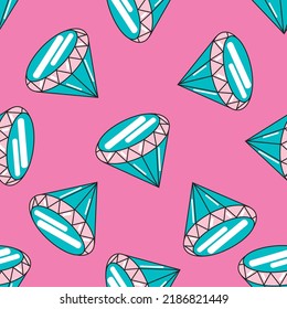Patrón sin fisuras de diamantes. Patrón vectorial con diamantes. Diseño colorido.