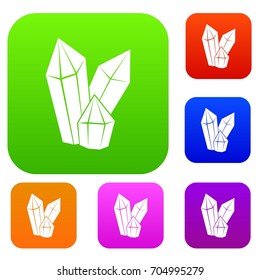 Diamonds set icon in different colors isolated vector illustration. Premium collection