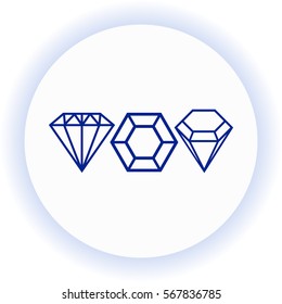 Diamonds Set Vector Icon Stock Vector Royalty Free Shutterstock