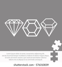 Diamonds set  icon Vector design.