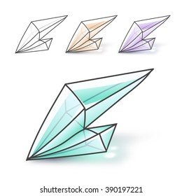 Diamonds set isolated on a white background fashion brightly colored hipster style. Natural stones crystal rhinestones 