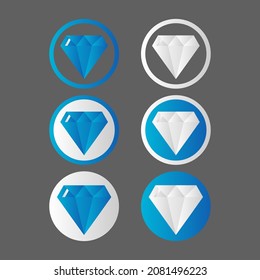 Los diamantes se colocan en el fondo rojo. Versión blanca y azul.