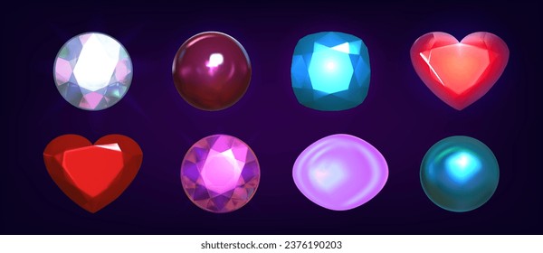 Diamantes. Ilustración del vector.Colección 3d