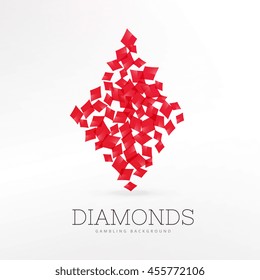 diamonds shape playing card element background