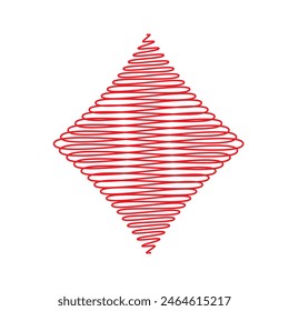 diamonds symbol thread line vector illustration 2