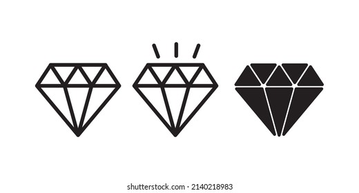 Diamiert drei einfache Vektorsymbole.