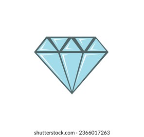 Diamanten, Vektorgrafik auf weißem Hintergrund