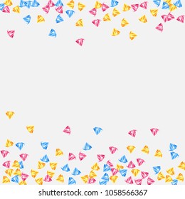 Diamonds are yellow, blue and pink. Background made of diamonds.