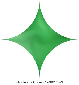 Diamond-shaped abstract background. Holographic backdrop in style of 90th, 80th. Trendy soft color effect. Green smooth elegant colored, and easy editable modern gradient template.