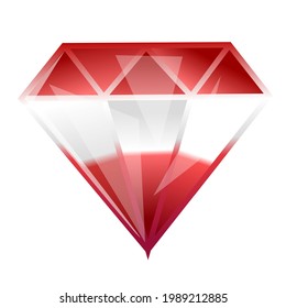 diamond-shaped austria country flag vector