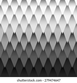 Diamond-shaped black and white quadrangle. 