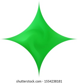Diamond-shaped colored background. Isolated backdrop in style of 90th, 80th. Trendy soft color element. Green eco fluid template for your poster, presentation, invitation, brochure or cards.