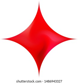 Diamond-shaped colored background. Surreal backdrop in style of 90th, 80th. Trendy soft color pastel. Red eco fluid template for your poster, presentation, invitation, brochure or cards.