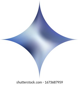 Diamond-shaped colorful background. Trendy soft color theme. Holographic backdrop in style of 90th, 80th. Blue elegant and effective, smooth blurred modern gradient cover.