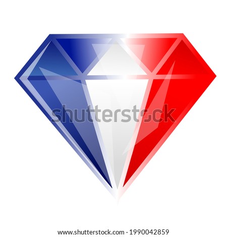 diamond-shaped french country flag vector