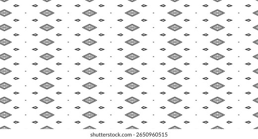 Diamond-shaped geometric line art with layered symmetry in a seamless pattern. Great for textiles, wallpapers, or modern art projects.