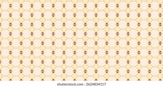 A diamond-shaped geometric pattern with metallic bronze accents over a neutral cream background, suitable for modern decoration or packaging.