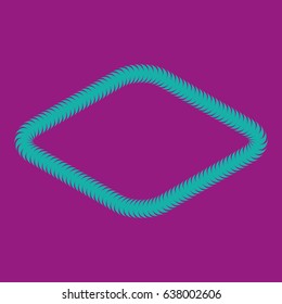 Diamond-shaped logo border vector