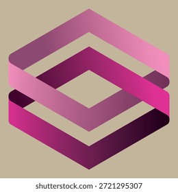 Diseño de logotipo en forma de diamante con enfoque central