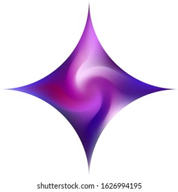 Diamond-shaped modern background. Geometric backdrop in style of 90th, 80th. Trendy soft color illustration. Violet fluid colorful gradient shape for your mobile app and screens.