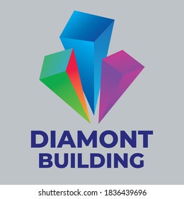 diamont building logo on isolated grey background
