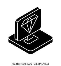 Diamound Icon vector stock illustration.