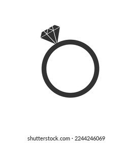 Icono de anillo de paro. Ilustración vectorial de fondo de Gemstone.