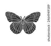 Diana Fritillary Icon Silhouette Illustration. Butterfly Vector Graphic Pictogram Symbol Clip Art. Doodle Sketch Black Sign.