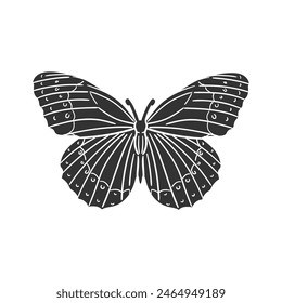 Diana Fritillary Icon Silhouette Illustration. Butterfly Vector Graphic Pictogram Symbol Clip Art. Doodle Sketch Black Sign.