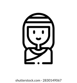 Diana Goddess Icon - Flat Style Vector Illustration