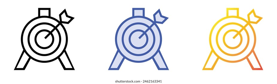 diana icon. Linear, Blue Fill and Gradient Style Design Isolated On White Background