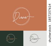 Diana letter logo template, perfect for logos or fashion brands