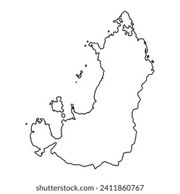 Diana region map, administrative division of Madagascar. Vector illustration.