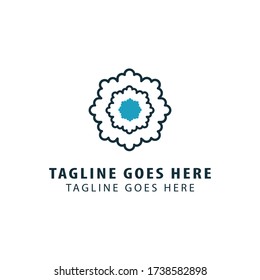 dianthus flower logo. dianthus flower icon vector illustration. florist logo.