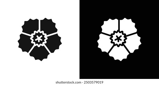 dianthus icon line art vector