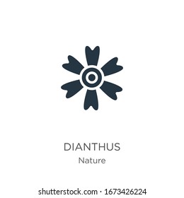Vector de icono de Dianthus. Icono moderno de dianthus plano de la colección natural aislado en fondo blanco. La ilustración vectorial se puede utilizar para diseño gráfico web y móvil, logotipo, eps10