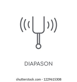 Diapason linear icon. Modern outline Diapason logo concept on white background from Music collection. Suitable for use on web apps, mobile apps and print media.