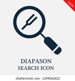 Diapason search icon. Editable Diapason search icon for web or mobile.