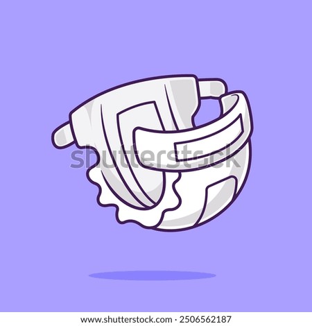 Diaper Baby Floating Cartoon Vector Icon Illustration. Nature Object Icon Concept Isolated Premium Vector. Flat Cartoon Style