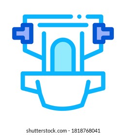 Diaper For Baby Icon Vector. Outline Diaper For Baby Sign. Isolated Contour Symbol Illustration