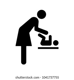 diaper change sign vector