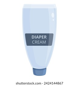 Diaper cream tube icon cartoon vector. Baby infection. Rash kid tissue