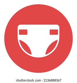 Diaper design vector glyph icon. Graph symbol for children and newborn babies web site and apps design, logo, app, UI